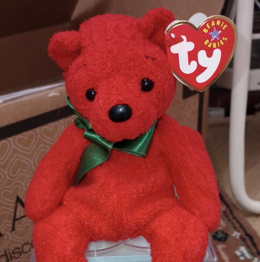 Bundle Only NWT TY BEANIE Baby Mistletoe Teddy Bear 2000 Retired Holiday